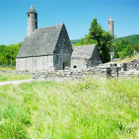 simsearch:400-05388385,k - St. Kevin´s Monastery, Glendalough, County Wicklow, Ireland Fotografie stock - Microstock e Abbonamento, Codice: 400-05387329