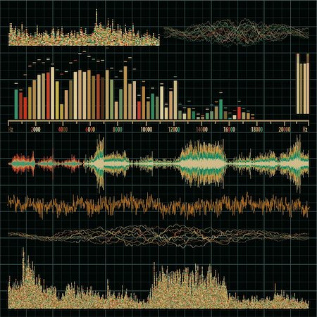 simsearch:400-05106212,k - Sound waves set. Music background. EPS 8 vector file included Photographie de stock - Aubaine LD & Abonnement, Code: 400-05387362