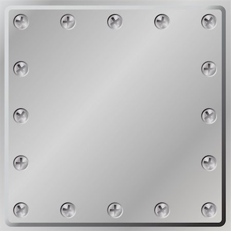 A Gray Metal Plate Background with Screws Stock Photo - Budget Royalty-Free & Subscription, Code: 400-05387483