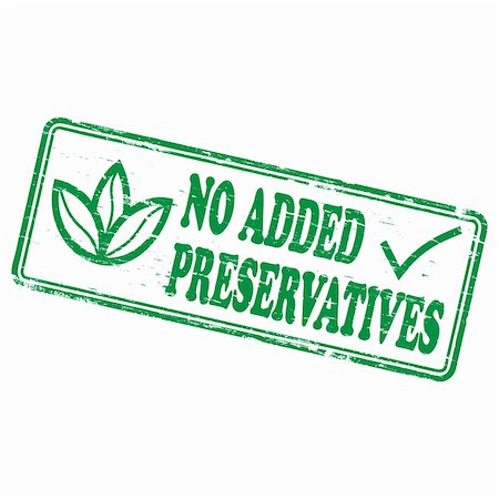 simsearch:400-05293578,k - Rubber stamp illustration showing "NO ADDED PRESERVATIVES" text. Also available as a Vector in Adobe illustrator EPS format, compressed in a zip file Foto de stock - Super Valor sin royalties y Suscripción, Código: 400-05387546