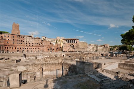 Panoramic view at the Trajan's Forum in Rome, Italy Stockbilder - Microstock & Abonnement, Bildnummer: 400-05387653