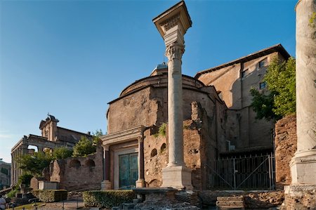 Ruins of the Basilica Aemilia at Roman Forum, Rome, Italy Stockbilder - Microstock & Abonnement, Bildnummer: 400-05387677