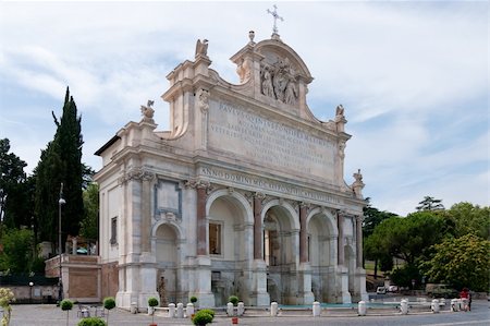 View at the famous Paola fountain in Rome, Italy Stockbilder - Microstock & Abonnement, Bildnummer: 400-05387747