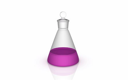 3d Conical Flask with Solution Fotografie stock - Microstock e Abbonamento, Codice: 400-05388236