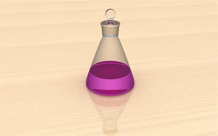 3d Conical Flask with Solution Fotografie stock - Microstock e Abbonamento, Codice: 400-05388237