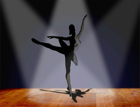 simsearch:400-05121056,k - ballerina dancing on stage Fotografie stock - Microstock e Abbonamento, Codice: 400-05388366