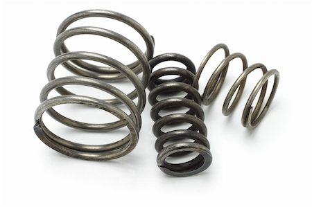 simsearch:400-06392816,k - Three old metal springs on white background Foto de stock - Royalty-Free Super Valor e Assinatura, Número: 400-05388462
