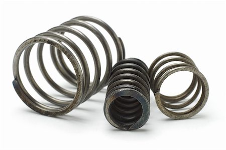 simsearch:400-04865353,k - Three used metal springs on white background Foto de stock - Royalty-Free Super Valor e Assinatura, Número: 400-05388499