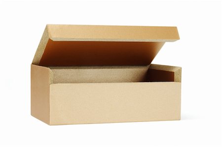 plain rectangular box - Empty open fiber board gift box on white background Stock Photo - Budget Royalty-Free & Subscription, Code: 400-05388524