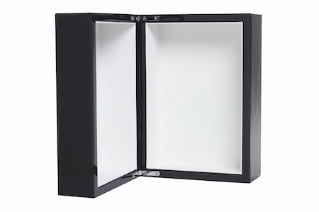 simsearch:400-06359368,k - Open empty black box standing vertically on white background Foto de stock - Super Valor sin royalties y Suscripción, Código: 400-05388601