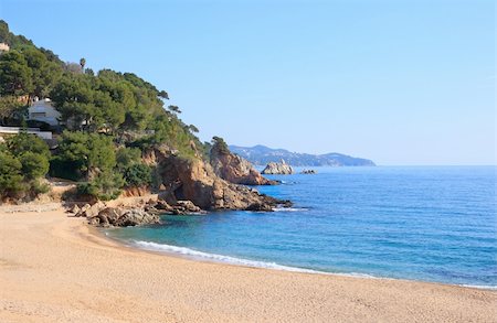 Cala Sant Francesc beach near Blanes (Costa Brava, Catalonia, Spain) Stockbilder - Microstock & Abonnement, Bildnummer: 400-05388649