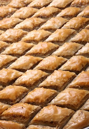 Cutted Baklava in row ready to be served Stock Photo - Budget Royalty-Free & Subscription, Code: 400-05388686