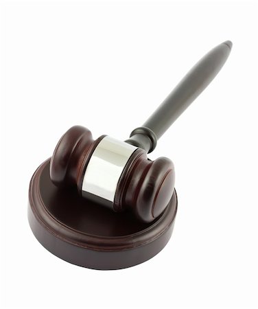 simsearch:400-04153303,k - Wooden brown gavel isolated on white background Foto de stock - Royalty-Free Super Valor e Assinatura, Número: 400-05380608