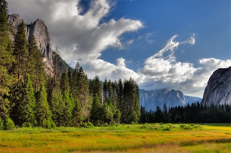 The sunset in Yosemite National Park, California Photographie de stock - Aubaine LD & Abonnement, Code: 400-05380836