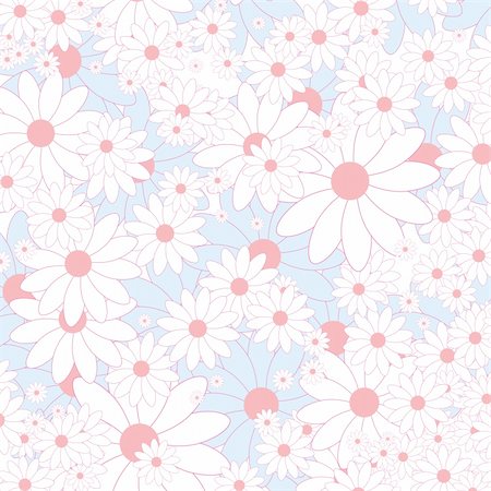 pastel spring pattern - floral background illustration with pastel colors Stock Photo - Budget Royalty-Free & Subscription, Code: 400-05381262