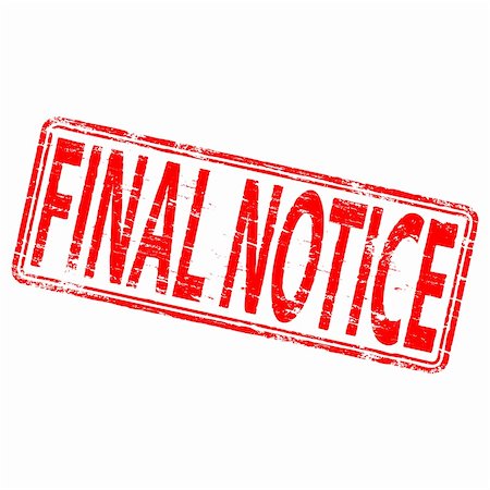 simsearch:400-05387363,k - Rubber stamp illustration showing "FINAL NOTICE" text Stock Photo - Budget Royalty-Free & Subscription, Code: 400-05381375