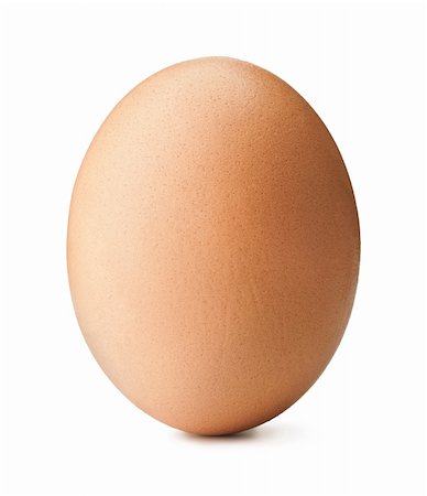 simsearch:400-04333980,k - Brown egg on white background Foto de stock - Super Valor sin royalties y Suscripción, Código: 400-05381714