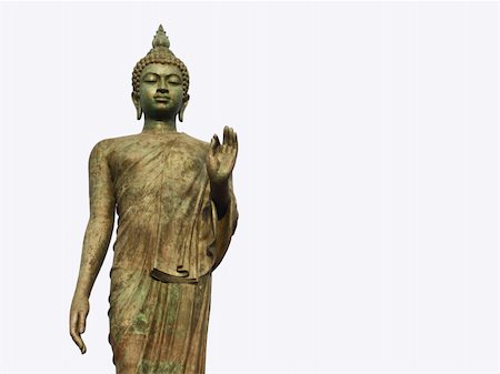 simsearch:862-03820153,k - standing buddha image in thailand isolate on white background Fotografie stock - Microstock e Abbonamento, Codice: 400-05381922