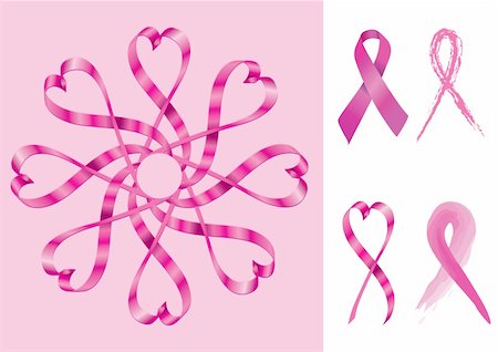 Breast Cancer Support Ribbons - Vector Stock Photo - Budget Royalty-Free & Subscription, Code: 400-05382497