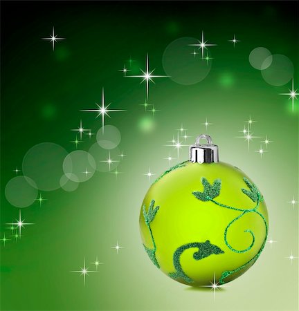 simsearch:400-05359450,k - Green christmas background with stars shining Stock Photo - Budget Royalty-Free & Subscription, Code: 400-05382505