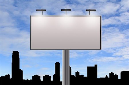 Empty billboard in city Stock Photo - Budget Royalty-Free & Subscription, Code: 400-05382913