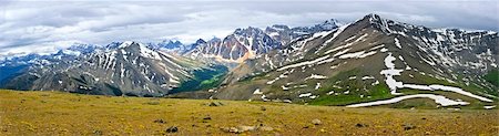 Panoramic view from Whistlers Mountain in Jasper National park, Canada Stock Photo - Budget Royalty-Free & Subscription, Code: 400-05383392