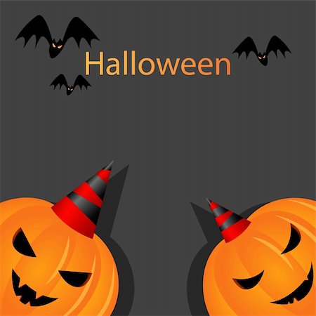 scary animal mouth - Vector halloween picture with pumpkins Stock Photo - Budget Royalty-Free & Subscription, Code: 400-05383515