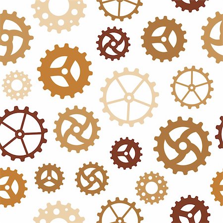 sketchy - Seamless pattern with many rusty sketchy gear wheels Stock Photo - Budget Royalty-Free & Subscription, Code: 400-05383806