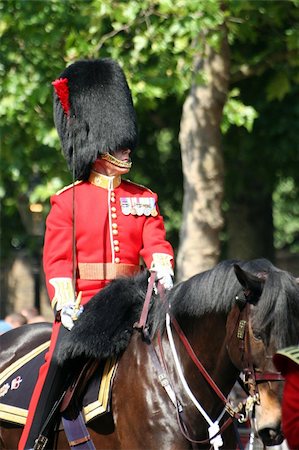 London, UK - June 17, 2006: A general on a horse at Trooping the Colour, also known as Queen's Birthday Parade, Stockbilder - Microstock & Abonnement, Bildnummer: 400-05383888