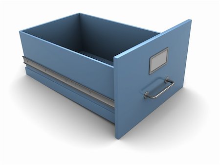 simsearch:400-05733762,k - 3d illustration of single empty archove box, over white background Stock Photo - Budget Royalty-Free & Subscription, Code: 400-05664462