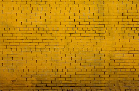 The Background with old yellow painted brick wall Stock Photo - Budget Royalty-Free & Subscription, Code: 400-05664685
