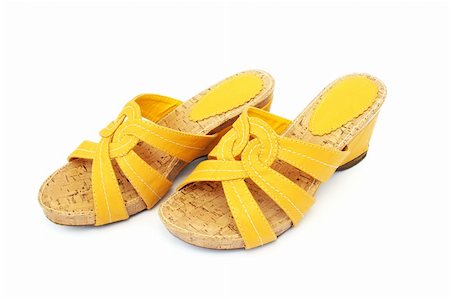 simsearch:400-07660010,k - Yellow shoes isolated on white background. Stock Photo - Budget Royalty-Free & Subscription, Code: 400-05664975