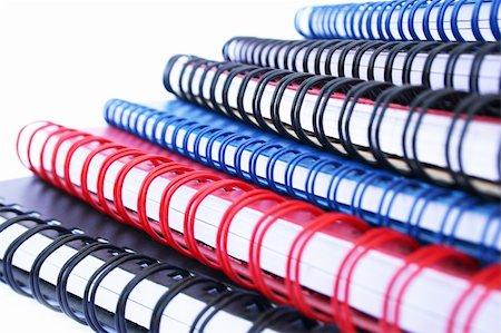 Copybook stack isolated on white background. Stock Photo - Budget Royalty-Free & Subscription, Code: 400-05665206