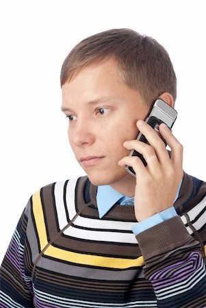 man talking on cell phone Stock Photo - Budget Royalty-Free & Subscription, Code: 400-05665290