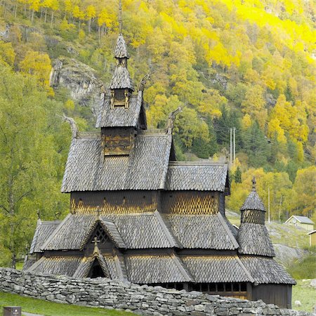 Borgund Stavkirke, Norway Stock Photo - Budget Royalty-Free & Subscription, Code: 400-05668204