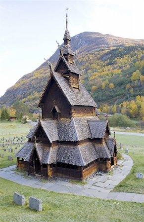 Borgund Stavkirke, Norway Stock Photo - Budget Royalty-Free & Subscription, Code: 400-05668300