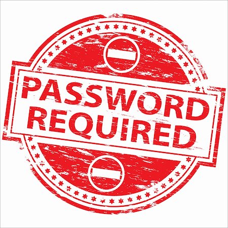 simsearch:400-05387363,k - Rubber stamp illustration showing "PASSWORD REQUIRED" text. Also available as a Vector in Adobe illustrator EPS format, compressed in a zip file Stock Photo - Budget Royalty-Free & Subscription, Code: 400-05668643