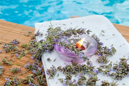 smelling laundry - spa background with lavender herbs Stock Photo - Budget Royalty-Free & Subscription, Code: 400-05668794