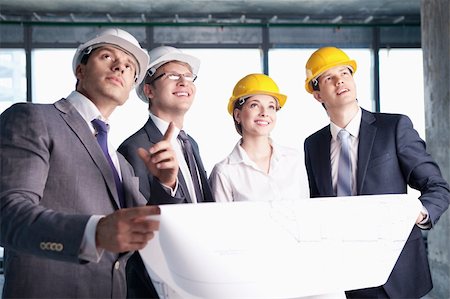 Business people at a construction site Stock Photo - Budget Royalty-Free & Subscription, Code: 400-05669054