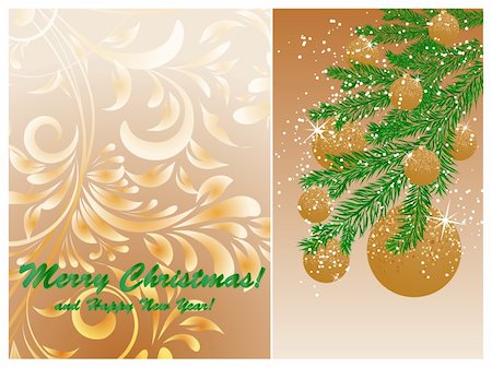 post modern background - Christmas ball decorate card vector illustration Stock Photo - Budget Royalty-Free & Subscription, Code: 400-05669121