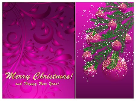 post modern background - Christmas ball decorate card vector illustration Stock Photo - Budget Royalty-Free & Subscription, Code: 400-05669135