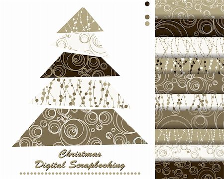 simsearch:400-05669675,k - set of Christmas vector paper for scrapbook Stock Photo - Budget Royalty-Free & Subscription, Code: 400-05669146