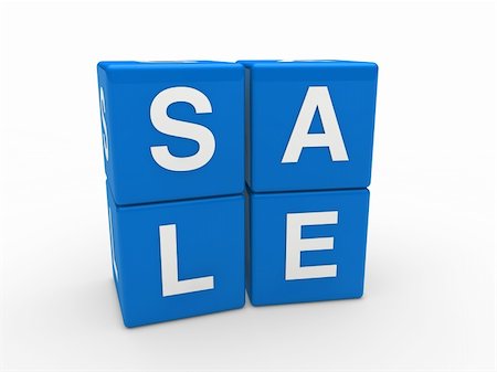 simsearch:400-04745340,k - 3d sale cube blue discount word business Stockbilder - Microstock & Abonnement, Bildnummer: 400-05669204