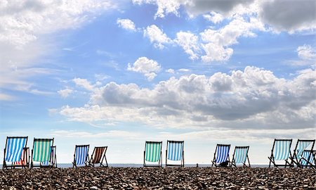 england brighton not people not london not scotland not wales not northern ireland not ireland - Empty deckchairs on Brighton beach, UK,HDR photography Stock Photo - Budget Royalty-Free & Subscription, Code: 400-05669284