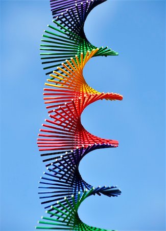 spectrum helix - Rainbow colored spiral, sky background Stock Photo - Budget Royalty-Free & Subscription, Code: 400-05669393