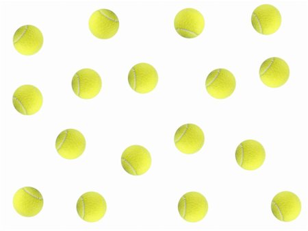 Sporting tennis balls isolated against a white background Stock Photo - Budget Royalty-Free & Subscription, Code: 400-05669435