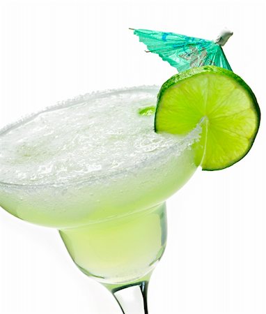 simsearch:400-06797125,k - Margarita in glass with lime isolated on white background Stock Photo - Budget Royalty-Free & Subscription, Code: 400-05669602