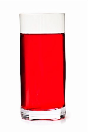 Cranberry juice in clear glass isolated on white background Stock Photo - Budget Royalty-Free & Subscription, Code: 400-05669623