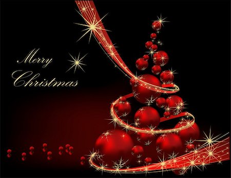 Christmas tree gold and red Stockbilder - Microstock & Abonnement, Bildnummer: 400-05669889
