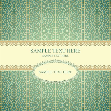 Vintage frame on seamless lace pattern on gradient background stylized like textile. Could be used as repeating wallpaper, textile, wrapping paper, background Stock Photo - Budget Royalty-Free & Subscription, Code: 400-05669951